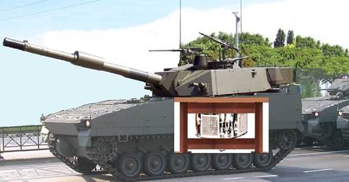 SG Light Tank 120mm Gun - Technology Breakthrough on turret mounting onto internal cube steel structure holder welded to bottom base plate of the local IFV chassis 
